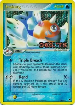 Lightly Played Seaking - 24/107 - Rare - Reverse Holo Pokemon Deoxys - Image 1