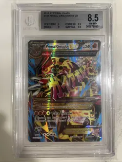 Primal Groudon Ex Ur 151/160-2015 XY Primal Clash BGS Graded 8.5 Nm+ Pokemon TCG - Image 1