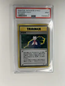 1999 Giovanni Holo Trainer PSA 9 Rare Pokemon Japanese Gym Challenge WOTC - Image 1