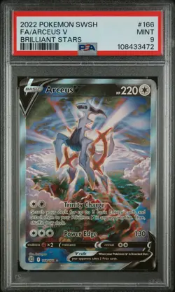 Arceus V (Alternate Full Art) 166/172 Swsh09: Brilliant Stars Holo Pokemon PSA 9 - Image 1