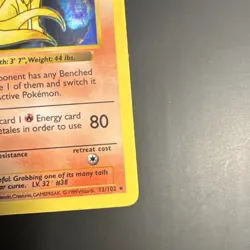 Pokemon TCG Ninetales 12/102 Base Set (Shadowless) 1st Edition Holo 1999 - Image 5
