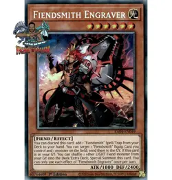 Yugioh! 1x Fiendsmith Engraver RA04-EN049 Collector's Rare 1st Ed NM - Image 1