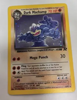 2000 Pokemon Team Rocket #10/82 Dark Machamp Holo Card-Very Good Condition - Image 2