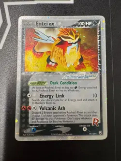Pokemon Rocket's Entei EX Team Rocket Returns Ultra Rare Holo Card - Image 1