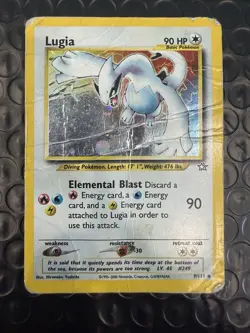 Lugia 9/111 Neo Genesis Holo Pokemon Card. Condition DMG - Image 1