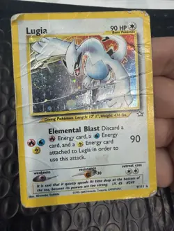 Lugia 9/111 Neo Genesis Holo Pokemon Card. Condition DMG - Image 2