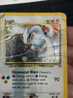 Lugia 9/111 Neo Genesis Holo Pokemon Card. Condition DMG - Image 3