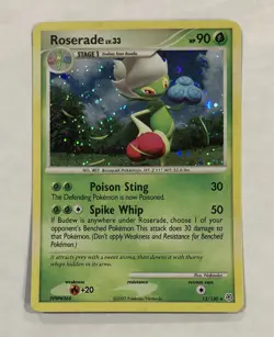 Pokemon ROSERADE Card 13/130 Holo Rare LP Diamond & Pearl Light Play TCG English - Image 1