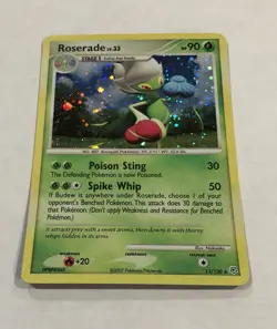 Pokemon ROSERADE Card 13/130 Holo Rare LP Diamond & Pearl Light Play TCG English - Image 2