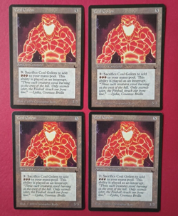 Magic the Gathering MTG The Dark COAL GOLEM X4 LP/EX U 1994! - Image 2