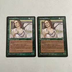 Magic the Gathering MTG 1995 Homelands Card -- Autumn Willow (x2) - Image 1