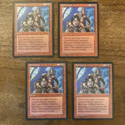 4x Retribution NM+ NEVER PLAYED MTG Homelands Magic x4 VINTAGE FAST SHIPPING - Image 1