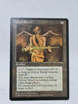 Magic the Gathering ~ MTG ~ 1x Zelyon Sword ~ M/NM ~ FALLEN EMPIRES - Image 1