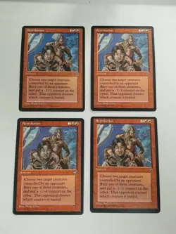 MTG Playset 4x Retribution (Homelands/Red/U) - BGM - Image 1