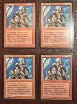(4x) Retribution - MtG Homelands - Uncommon NM 1995 (c1) - Image 1