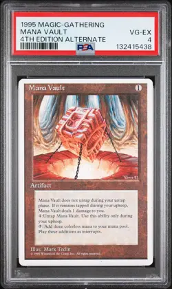 MANA VAULT 4th Edition Alternate Rare PSA 4 MTG [Nostalgium] - Image 1