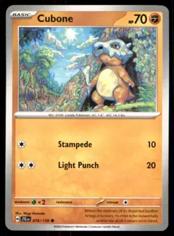 TCG Pokemon non-holo cubone - Image 1