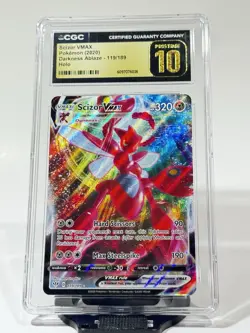 2020 Pokemon SWSH Scizor VMAX Darkness Ablaze #119 CGC 10 PRESTINE - Image 1