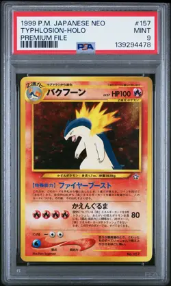 TYPHLOSION Neo Genesis Premium File #157 PSA 9 Vintage Pokemon - Image 1