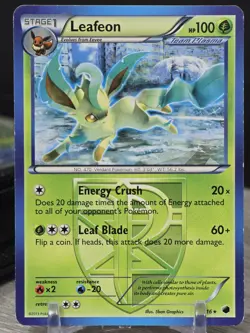 Pokemon Card TCG Leafeon 11/116 (BW Plasma Freeze) Deck Exclusives Non Holo 2013 - Image 5