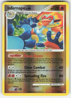 Infernape 3/100 Holo Rare Stormfront Pokemon Reverse Holo LP - Image 1
