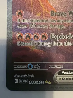 Pokemon 2023 - Charizard ex 199/165 - Scarlet & Violet 151 Holo - Near Mint! - Image 4