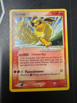 Pokemon Flareon Gold Star EX Power Keepers Ultra Rare Holo Card - Image 1