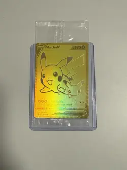 Pokemon TCG Pikachu V Gold Foil Promo Card SWSH145 Basic Card Stock - Image 3