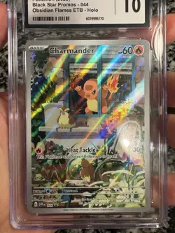Charmander 044 Sv: Scarlet & Violet Promo Cards Holo CGC 10 💎 📈🔥 - Image 3