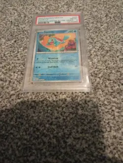 Pokemon TCG Squirtle S&V 151 Stamped Holo Promo Card 007/165 Center PSA 8 - Image 1