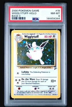 2000 Pokemon Trading Card Game - Wigglytuff - Base Set 2 - PSA 8 - 19/130 NM-MT - Image 1