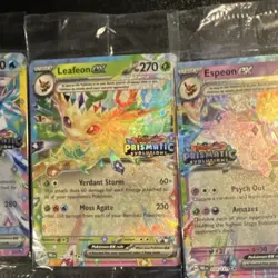 Pokemon TCG Prismatic Evolutions Eevee EX & Flareon EX Holo Lot 10 Cards - Image 5