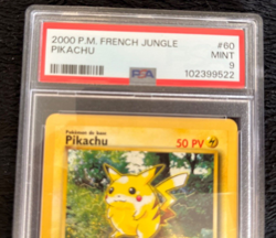 2000 P.M. Pokemon French Jungle Pikachu #60 Card PSA Graded Mint PSA 9 - Image 2