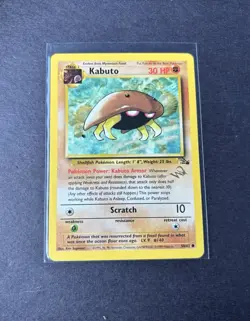 Pokemon TCG Kabuto 50/62 Fossil - W Gold Stamp Wizards Promo Card NEAR MINT - Image 2
