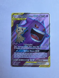 Gengar & Mimikyu GX Full Art 164/181 Team Up Ultra Rare Pokemon Card NM+ - Image 1