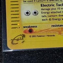 2002 POKEMON CARD LANTURN H15/H32 AQUAPOLIS E READER SERIES HOLO RARE MP - Image 5