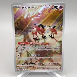 Mr. Mime 179/165 Scarlet Violet 151 Illustration Rare IR Pokemon TCG Card - Image 1