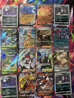 Pokemon 16 Card Lot nm V Max Mega Amazing Ex HOLO Rare Hits Only A62 - Image 1