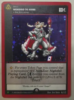 MetaZoo Wendigo to Arms 2022 Kickstarter Holo Rare Promo Card #6 - Image 1