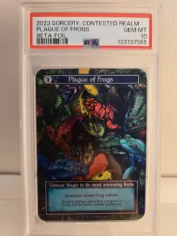 PSA 10 Plague of Frogs - Beta - Foil - Sorcery Contested Realm - Unique - Image 1
