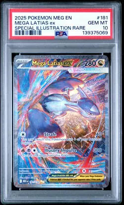 2025 POKEMON MEG EN-MEGA EVOLUTION #181 MEGA LATIAS EX PSA 10 - Image 1