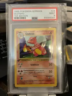 1999 German First Pokemon Edition PSA 9 Glutexo - Image 1