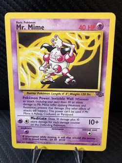 Mr. Mime 22/64 Jungle LP Non Holo WOTC Vintage Pokemon Card 1999 - Image 1