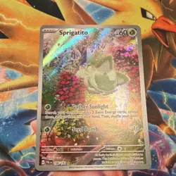 Pokemon Sprigatito Sv02: Paldea Evolved 196/193 Full Art Illustration Rare Holo - Image 1