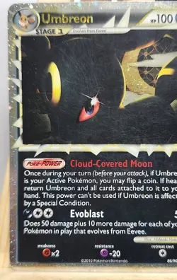 2010 Pokemon HGSS Undaunted Umbreon Prime 86/90 Holo Rare 2010 - Image 2