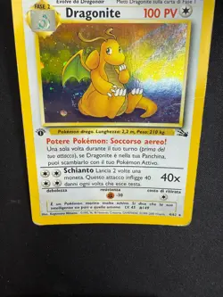 Pokemon Dragonite 4/62 Fossil Rara Holo Unlimited Wizards ITA Carte Vintage - Image 3