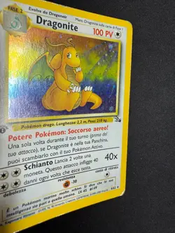 Pokemon Dragonite 4/62 Fossil Rara Holo Unlimited Wizards ITA Carte Vintage - Image 5