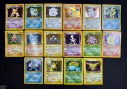 Carte Pokemon Set Base Holo COMPLETO ITALIANO Unlimited Wizards Carte Vintage - Image 1