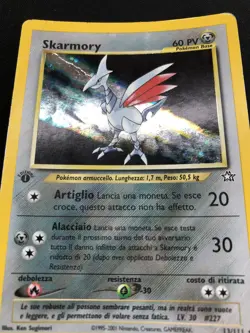 Pokemon Skarmory 13/111 Neo Genesis Rara Holo Prima Edizione Wizards ITA Vintage - Image 4