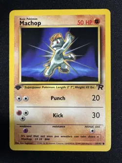Pokemon TCG Team Rocket 1st Edition #59/82 Machop LP/MP - Image 1